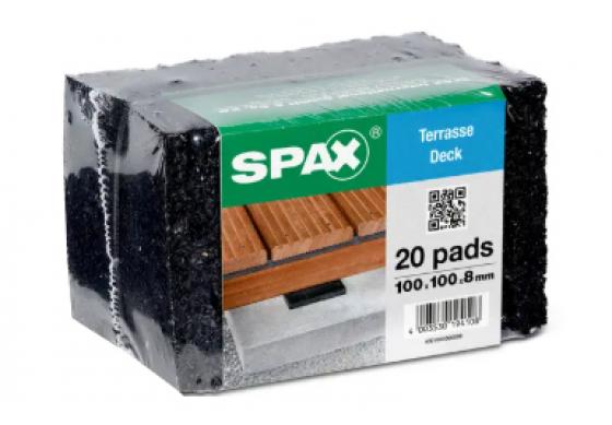 SPAX PAD sous-couche 100x100x8mm 20 pcs