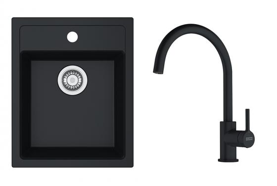 FRANKE Ensemble T121Č SID 610-40 noir + FC 6018.901