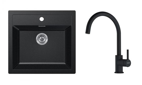 FRANKE ensemble T122Č SID 610 noir + FC 6018.901