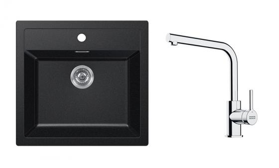 FRANKE Ensemble T114Č SID 610 noir + FS 3230.031