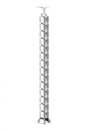 STRONG Goulotte verticale pour câbles, ronde, 800 mm, argent