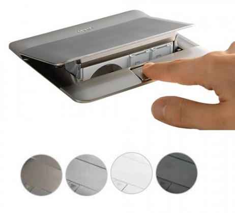 LEGRAND Pop-up 1 x prise électrique 230 V, 1 x USB, alu