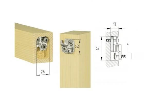 KNAPP K047 DUO 26/26mm joint pour profils en bois