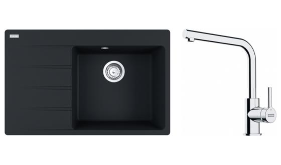 FRANKE Ensemble G250MČ CNG 611-78 TL/7 noir mat + FS 3230.031