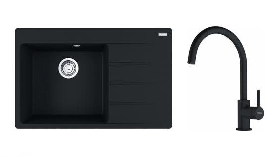 FRANKE ensemble G272MČ CNG 611-78 TL/2 noir mat + FC 6018.901