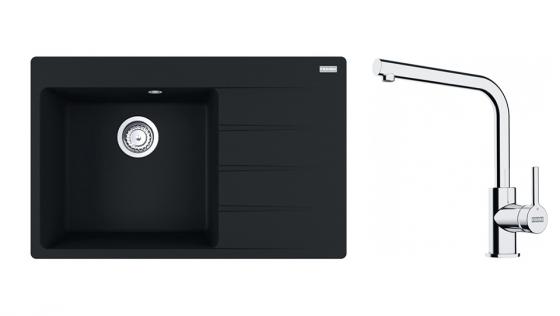 FRANKE ensemble G251MČ CNG 611-78 TL/2 noir mat + FS 3230.031