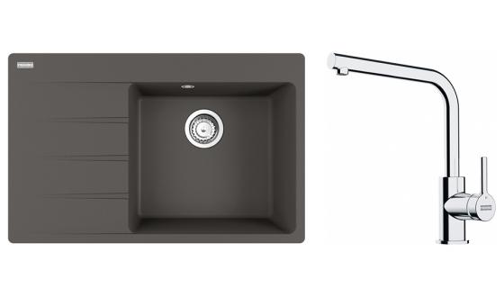 FRANKE Ensemble G250ŠB CNG 611-78 TL/7 gris ardoise + FS 3230.031