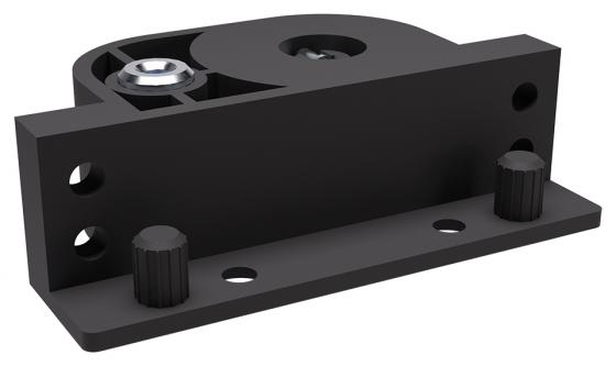 IF pied de nivellement avec roulette KEY-F a goupilles gauche