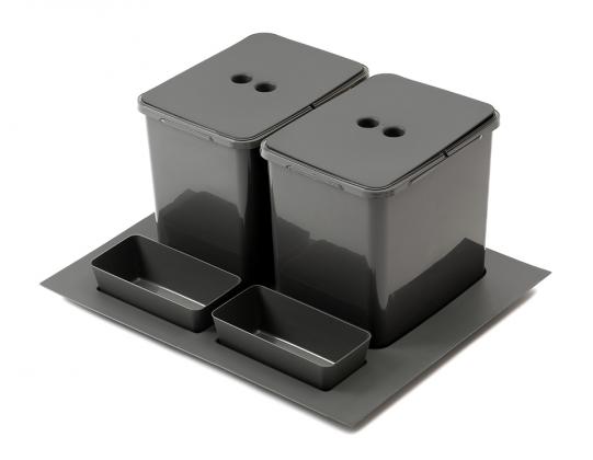 StrongBins trieur 2x16 l insert pour tiroir 600 mm, anthracite