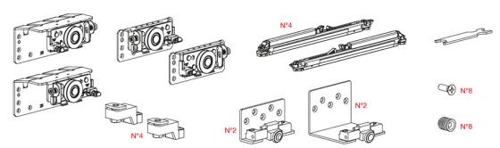 TERNO Star Fluid 28 ensemble kování 25 - 28mm 2 křídla s tlumením 80kg