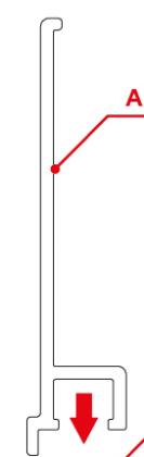 TERNO Star Fluid profil de recouvrement supérieur 3067/N 3m elox noir brossé