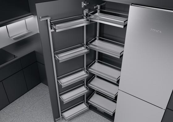 K-KES Tandem III, pantry cabinet, Arena Style, 600/1700mm, chrome