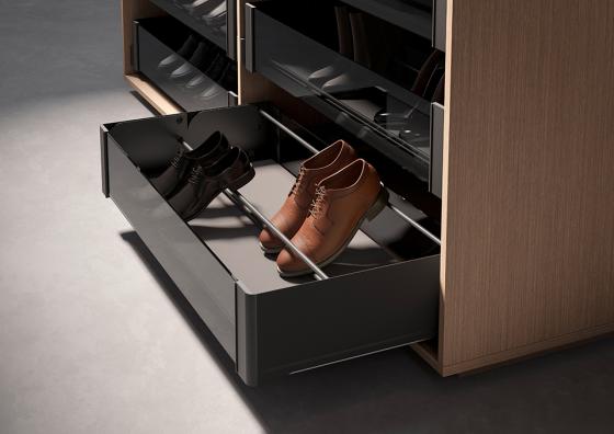 K-KES Conero, shoe storage with front and rear panel, H168/475, KB=600, black