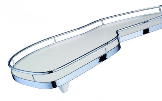 KES 047920 LeMans II, étagere d'angle, Arena Classic, 450mm, De - gris/argent