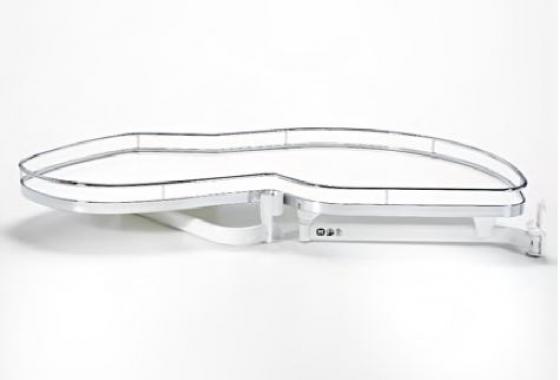 KES 235010 LeMans II, étagere d'angle, Arena Classic, 400mm, De - blanc/chrome