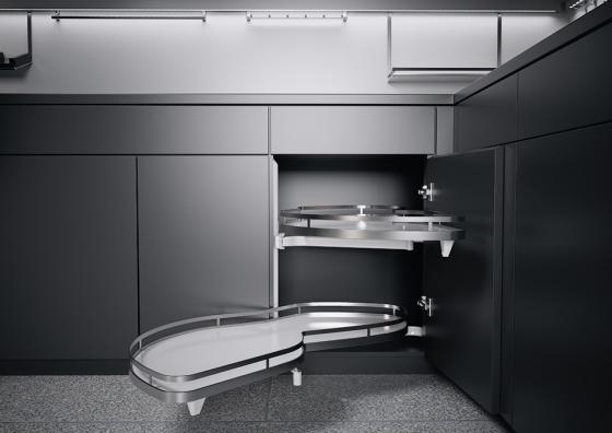 K-KES LeMans II, étagere et fixation, Arena Style, blanc/chrom, L, 500/600-750