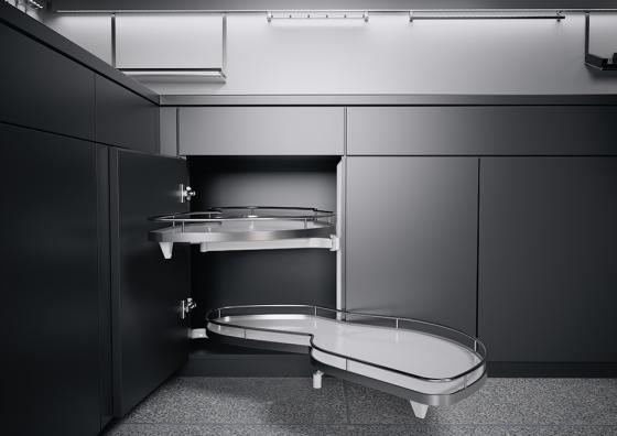 K-KES LeMans II, étagere et fixation, Arena Classic, blanc/chrome, P, 600/720-90