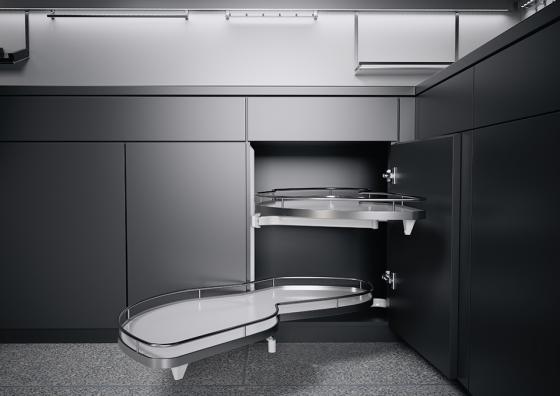 K-KES LeMans II, étagere et fixation, Arena Classic, blanc/chrome, L, 600/600-75