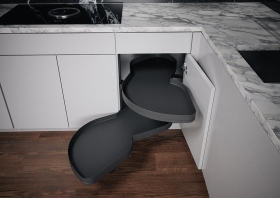 K-KES LeMans II, étagere et fixation, Arena Pure, anthracite, L,600/720-900