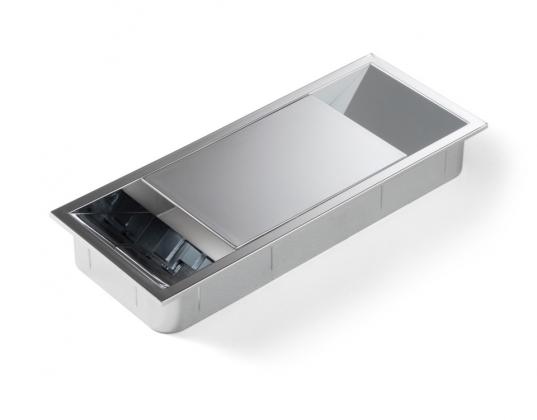 STRONG Cable outlet, plastic, 152x62x18 aluminium imitation