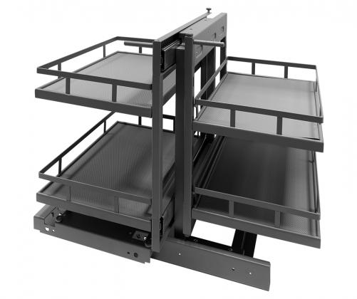 StrongWire mechanism -corner, 900mm, with damping, right/left, dark grey