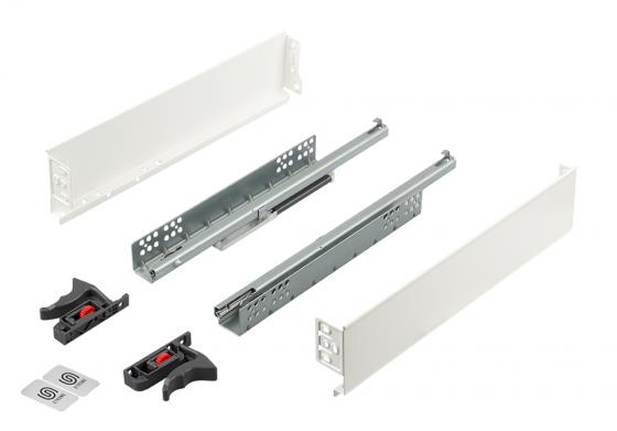 K-StrongMini drawer 89/550mm, soft-close partial extension 25kg, white