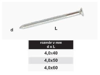 TK-clou convexe 4x40mm zingué