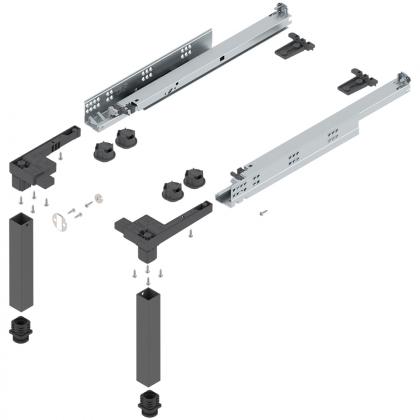 BLUM Z95.4600 Space Step, ensemble 460mm, gris foncé OG