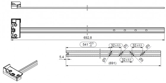 LEHMANN Piece SVS3 tige conteneur 691 mm Evelon