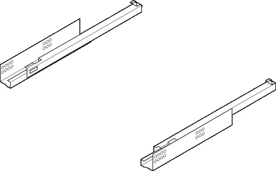 BLUM 550H6500B Tandem partiel 650mm amorti
