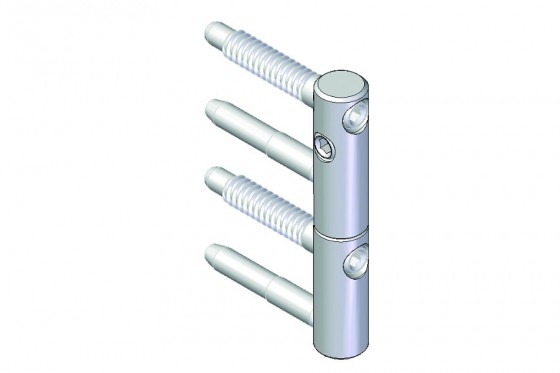 Paumelle de porte SZ 82 O16 mm zinc blanc