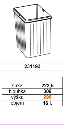 GOLLINUCCI Accessoires panier de rechange pour Sistema 1x16l