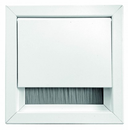 Passe-câble Alu 100 x 100 x 13 mm blanc