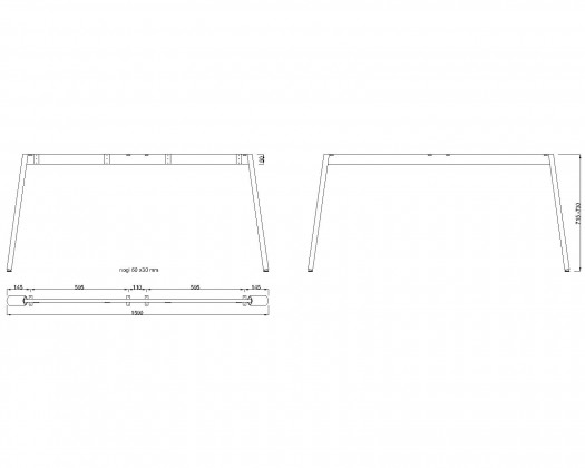 MILADESIGN piétement Mobilar M6316E–S anthracite