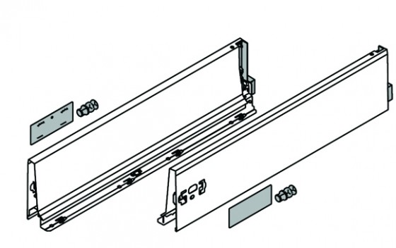 BLUM 378K5002SA Antaro, côté K 500mm, gris, ensemble