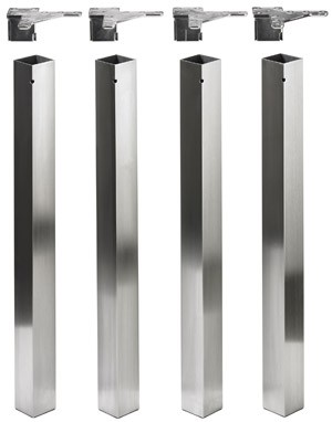 HETTICH 9078541 Afia pied de table 700 60x60 mm inox