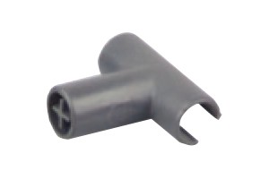 StrongBox raccord T, reling rond, gris