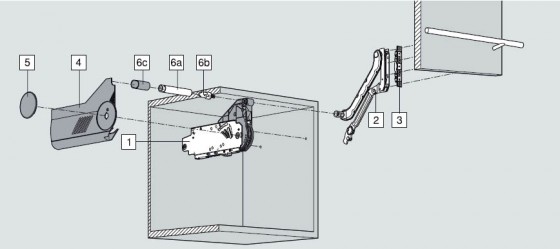 BLUM 20Q1061UA tige stabilisatrice pour Aventos HL