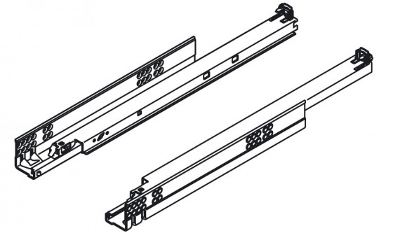 BLUM 566H7500B01 Tandem coulisse a sortie totale 750mm amortie