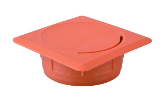 STRONG Passe-câble 60 mm carré hetre