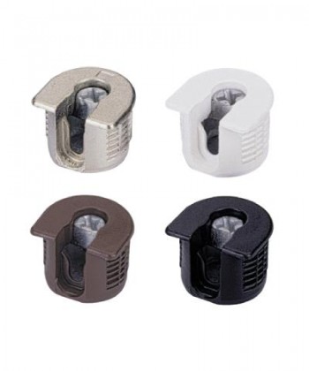 HETTICH 65507 excentrique VB 35, 19 mm, plastique, blanc