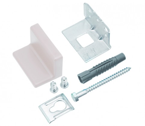 STRONG ferrures suspendues côté corps cheville + vis euro blanc