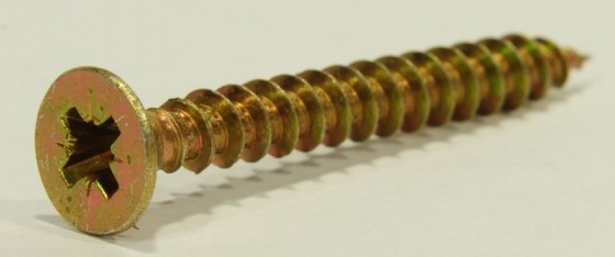 Vis a bois PZ 3x50 tete fraisée zinc jaune PZ1