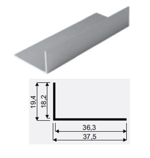 SEVROLL 02455 équerre 18x36mm 3m argenté SEVROLL 02455 équerre 18x36mm 3m argenté