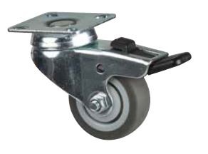 StrongCastors roue TPE 50mm pivotante avec frein