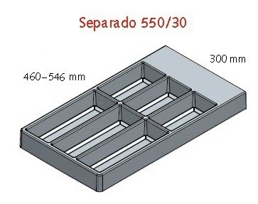 Buffet Separado 546x300x2,8 mm argenté Buffet Separado 546x300x2,8 mm argenté