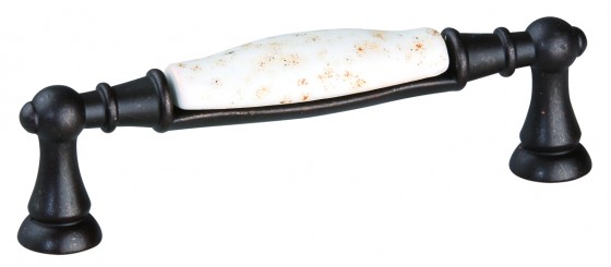 Marella Design poignée Macis 96 brun/porcelaine blanc