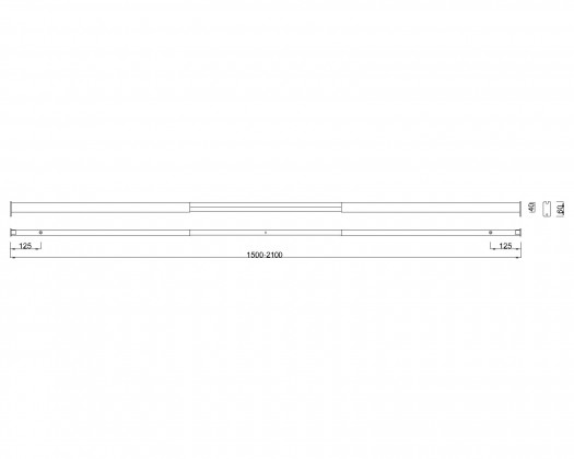 MILADESIGN MBR16-22 tige de raccordement réglable Mobilar anthracite