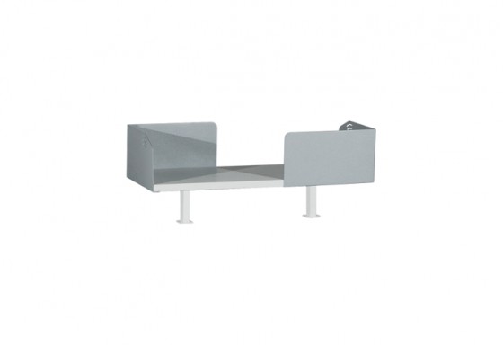 MILADESIGN cloison métal étagere M-AS-040 argent