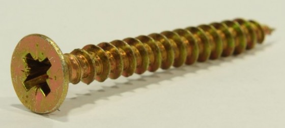 Vis a bois PZ 2,5x30 tete fraisée zinc jaune PZ1 Vis a bois PZ 2,5x30 tete fraisée zinc jaune PZ1